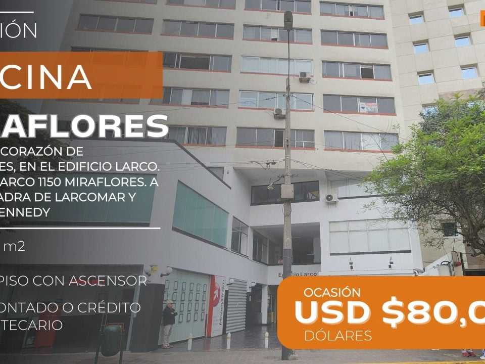 Portada de la oficina de miraflores en venta
