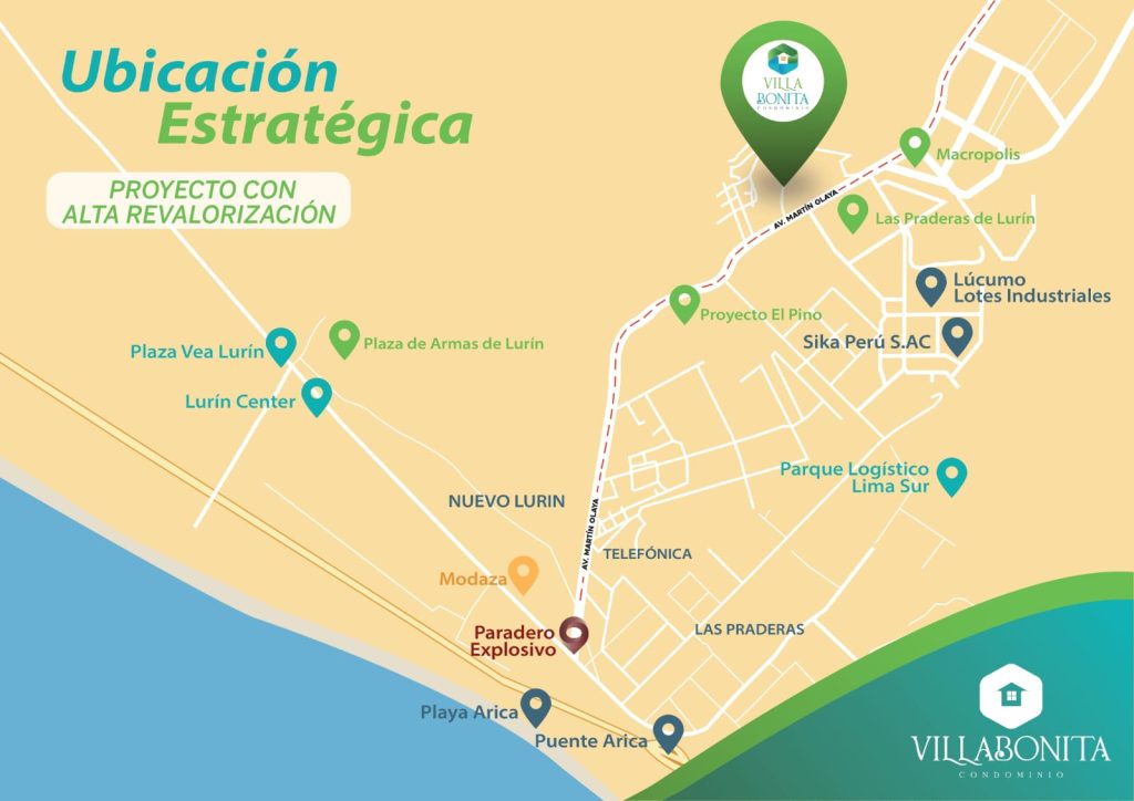 Ubicacion de lotes en Lurin en el Condominio Residencial Villa Bonita